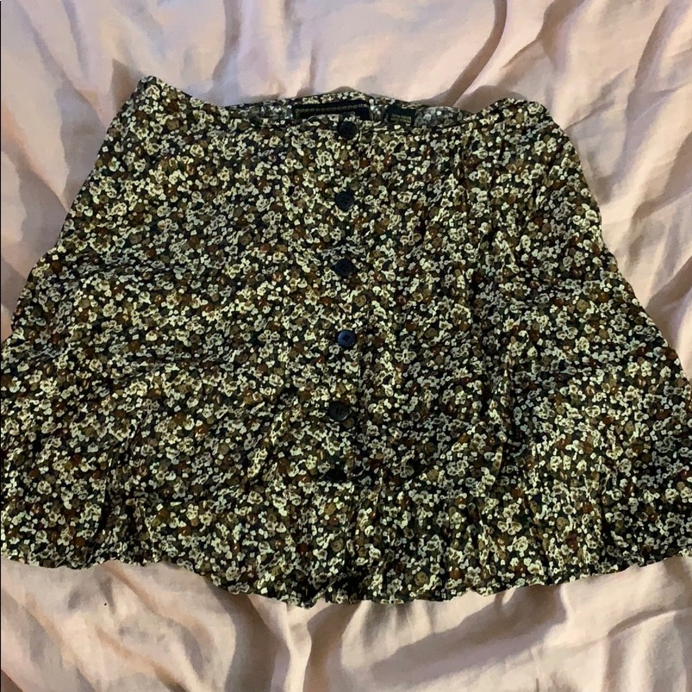 High Waisted, Button-up, floral Express Skirt